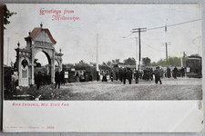 Main Entrance Wisconsin State Fair Milwaukee Circa 1908 Vintage WI Postcard picture