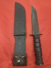US CAMILLUS Mark 2 MK2 Military Fighting Combat Knife, W/Leather Sheath picture