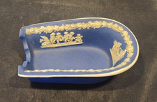 Wedgwood Jasperware Cobalt Blue Pipe Holder - 1800's picture