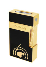 S.T. Dupont Large 60th Cohiba Table Lighter, Black Lacquer With Gold T20472, NIB picture