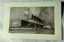 1909 Sept 2 Cunard RMS Mauretania Postcard Passenger Sent Historic Record Voyage picture