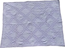 Antique pastel purple & white checkered checks cotton quilt picture