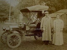Antique Real Photo Postcard (RPPC) Vintage Touring Automobile Family in Illinois picture