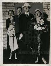 1932 Press Photo Mayor Frank Hague & Katherine Jordan at Democratic Convention picture