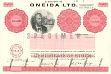 Oneida Ltd. - Stock Certificate - Specimen Stocks & Bonds picture
