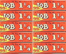10x Job 1 1/4 Rolling Papers Orange Red 100% Authentic *Great Price*USA Shipped* picture