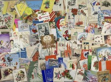 Vintage Greeting Cards USED Ephemera Scrapbook Large Lot All Occasion picture