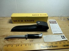 Nice Vintage Buck 121 Fixed Blade Knife with Sheath and Box picture