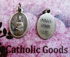 Saint St Barbara - Pray for Us - Italian Silver-tone OX 1