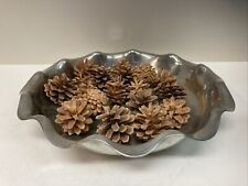1930s Reed & Barton Pewter 10.75” x 2” Large Ruffled Edge Serving Bowl 115 picture