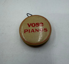 Vtg 1920's Vose Pianos Advertising Tape Measure Tin Metal WM Smiley Music Iowa picture