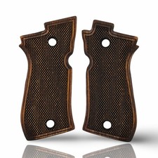 Zib Grips for Beretta F81/F84 Real Wood Checkered Brown Durable Comfortable picture