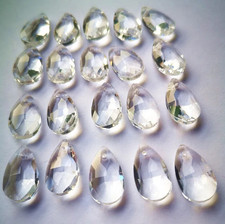 50pcs 16mm Clear K9 Crystal Pear Drops – Chandelier Prisms & DIY Ornaments - NEW picture