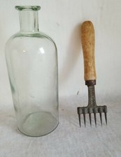 Vintage Hamilton Beach No. 50 Ice Pick Chipper Wood Handle Apothecary Bottle picture