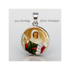 Saint Susanna 925 Sterling Silver Christian Medal picture