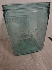 1920s Delco-Light Exide KXG 13 Aqua Glass Battery (No Lid) Vintage, Antique  picture