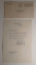 STEPHEN T. EARLY; LETTER SIGNED White House Stationary Roosevelt Press Secretary picture