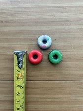 3 Pack Donut EDC Resin Lanyard Beads Red White Green picture
