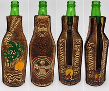 Dominican Republic Leather Bottle Holder Presidente Santo Domingo Souvenir Decor picture