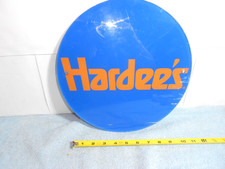 VINTAGE HARDEE`S DRIVE THRU RESTAURANT ADV. SIGN 11 3/4 x 1/4 in PLASTIC - 827 A picture