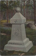 2nd Maryland Infantry CSA Monument Gettysburg PA Culps Hill 1910s Postcard picture