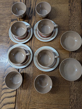 Melmac Melamine Serveware Brown Mocha 1960s Lot of 14 Pieces picture