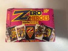 1983 DONRUSS ZERO HEROES STICKERS 36 WAX PACK BOX SEALED BCE picture