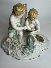 Antique KPM Berlin Porcelain Figurine Children Painting picture