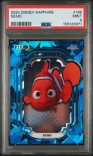 Nemo 2024 Disney Sapphire Topps Chrome Pixar #105 PSA 9 picture