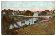 ANTQ Bridge and River, Houlton, ME Postcard picture