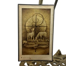 Vintage 1956 Petronella Baks Dutch Catholic Memorial Holy Card Netherlands Lambs picture