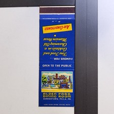 Alden Park Dining Room Germantown Philadelphia Vintage Mansion Matchbook picture