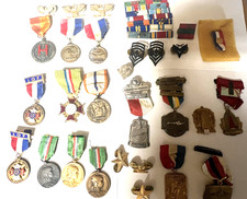 Mixed Lot  Medals Awards & Pins  Collection Military - NRA - Schools -IOF Etc picture