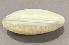 Vintage Banded Agate Bead Large 3.5 x 1.5 Inches Rare Unique Natural Stone picture