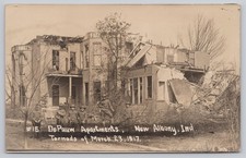 New Albany Indiana DePauw Apartments Tornado Damage National Guard RPPC Postcard picture