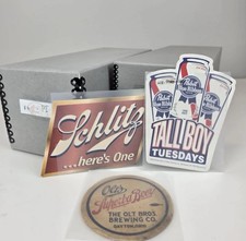 Vintage Beer Coaster Collection Pabst Olympia Schlitz Ortliebs Breweriana Lot picture