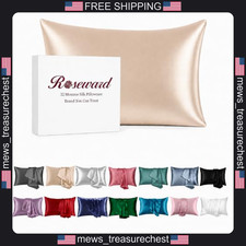 Silk Pillowcase 22 Momme Mulberry with Hidden Zipper 20x26 Beige picture