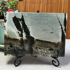 240g Natural Chinese painting stone crystal ornaments for home decoration A6411 picture