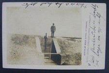 Rock River Wyoming Rock Creek Conserv Co Head Gate Real Photo Postcard RPPC 1911 picture