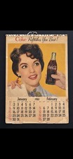 Vintage 1961 Coca-Cola Wall Calendar All Months + Dec 1960 Santa Claus Coke picture