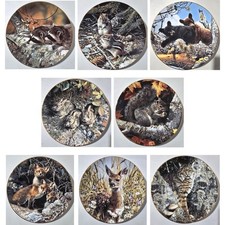 W.S. George Our Woodland Friends Complete 8 Plate Set Boxes COA's Carl Brenders picture