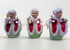 Vintage Lefton Christmas Trio of Angel Bells Spaghetti  Trim Set Of 3  picture