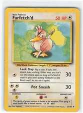 FARFETCH'D 27/102 UNCOMMON BASE SET UNLIMITED POKEMON HEAVILY PLAYED picture