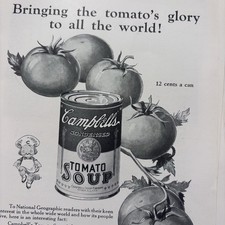 1920s Vintage Lot Of 18 Campbell's Soup Ads From National Geographic. picture