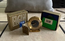 Vintage Elgin 1960's travel alarm with West Germany movement nib working cond. picture