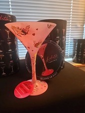 Rare Lolita Handpainted Signed Martini Glass 