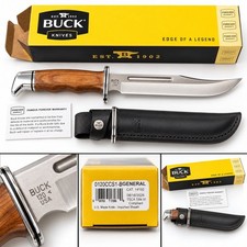 Buck 120 General 2026 Fixed Blade Hunting Knife USA Made Leather Sheath New picture