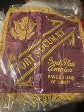 PILLOW Cover Military Souvenir  US Army Fort Slocum N.Y. . 18”x 16 CLEAN picture