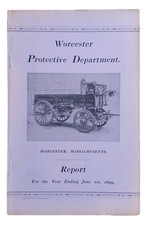 1899 Worcester MA Insurance Fire Patrol Annual Report Horse Wagon Photo Foldout picture