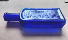 DR. ELIEL'S LIVER REGULATOR SOUTH BEND IND. COBALT BLUE BOTTLE picture